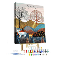 Load image into Gallery viewer, Paint by Numbers Kit-Deers in Mountain
