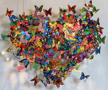 Load image into Gallery viewer, Butterfly Heart DIY Paint By Numbers Kit