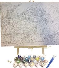Load image into Gallery viewer, Paint by Numbers Kit-Hummingbird And Blue Flowers