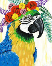 Load image into Gallery viewer, Paint by Numbers Kit – Flowers and parrot