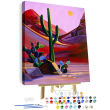 Load image into Gallery viewer, Paint by Numbers Kit- Desert Cactus Landscape