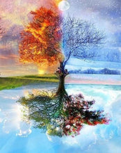 Load image into Gallery viewer, Four Season Tree of Life -DIY Oil Painting Paint by Number Kit for Adults Kids Beginner