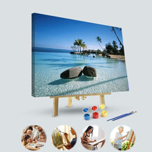 Load image into Gallery viewer, Paint by Numbers Kit – Resort Tahiti French Polynesia