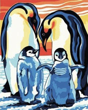 Load image into Gallery viewer, Penguin family- DIY Paint By Numbers Kit
