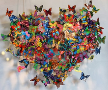 Load image into Gallery viewer, Butterfly Heart DIY Paint By Numbers Kit
