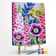 Load image into Gallery viewer, Paint by Numbers Kit-Hummingbird And Blue Flowers
