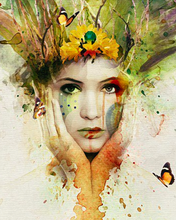 Load image into Gallery viewer, Paint by Numbers Kit -Melancholy Girl
