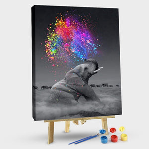 Paint by Numbers Kit-Beautiful Elephant