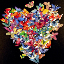 Load image into Gallery viewer, Color butterfly heart - PAINTING BY NUMBERS
