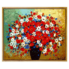 Load image into Gallery viewer, Red Flowers DIY Paint By Numbers Kit
