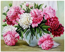Load image into Gallery viewer, Pink and White Flowers Paint By Number Kit
